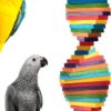 Bird Chew Toy Wooden Multicolored Medium Large