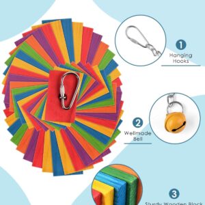Bird Chew Toy Wooden Multicolored Medium Large - Image 3