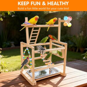 Bird Playground 3 Layer Stand with Feeder Cups - Image 4