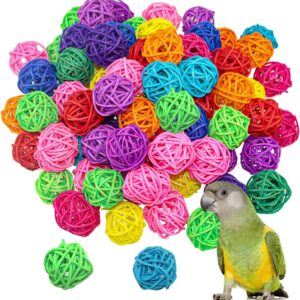Wicker Rattan Balls Chewing Toys 100 Pieces 1.18 Inch